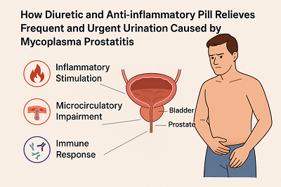 DiureticandAnti-inflammatoryPillRelievesFrequentandUrgentUrinationCausedbyMycoplasmaProstatitis